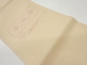 絽カットワーク色紙に菱模様織出し名古屋帯